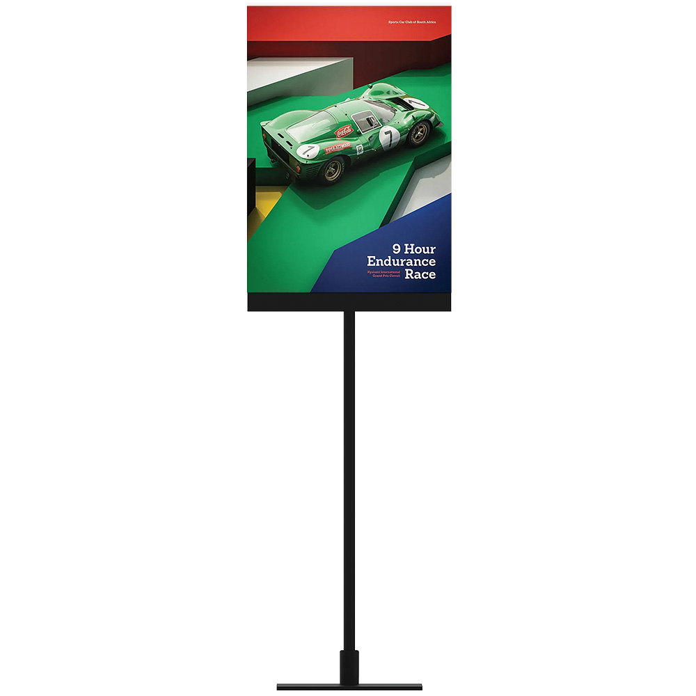 Infoständer für Tisch, Design Stand, Acrylhalter, Schwarz