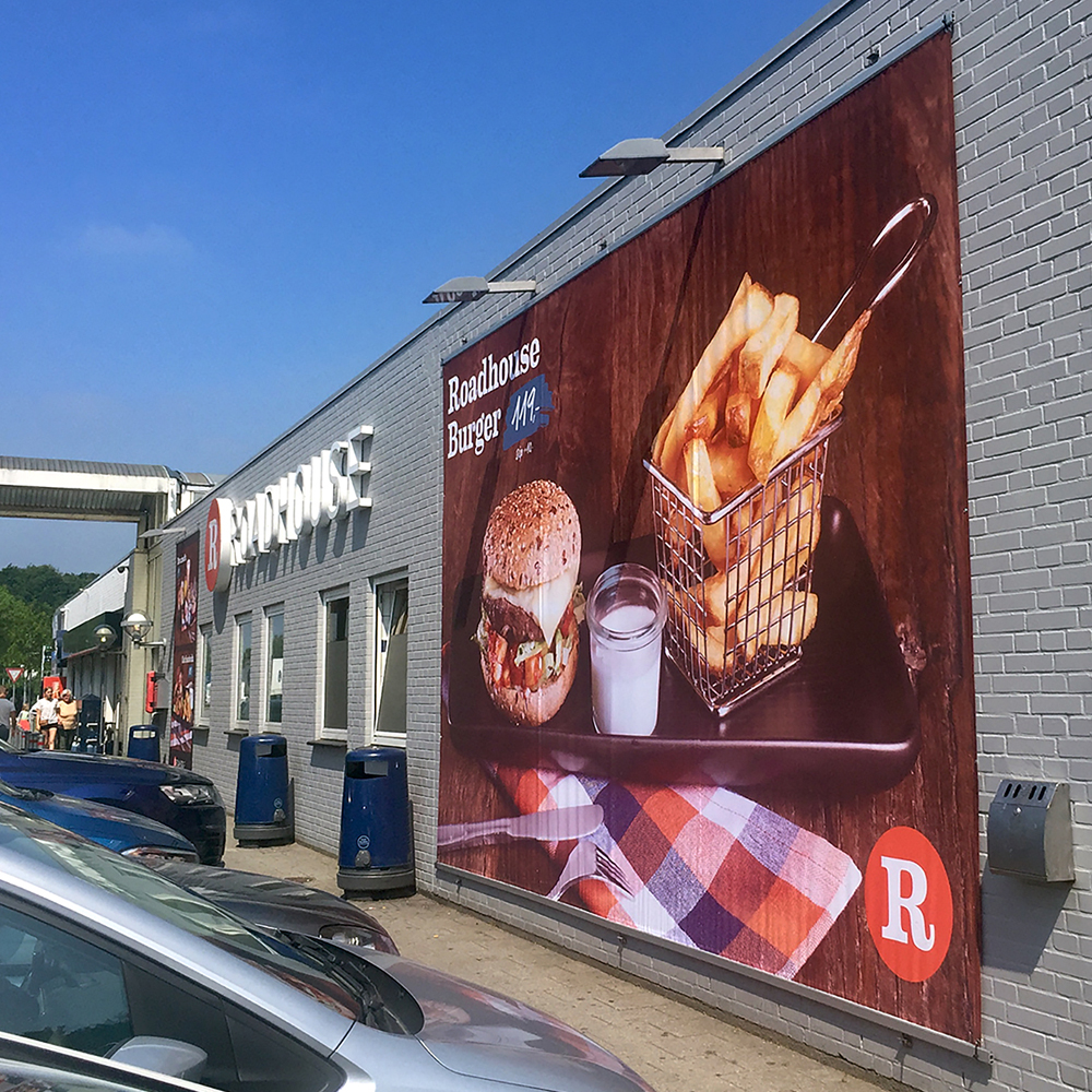 Bannerprofil, Draußen, Aluminium, Wandmontage