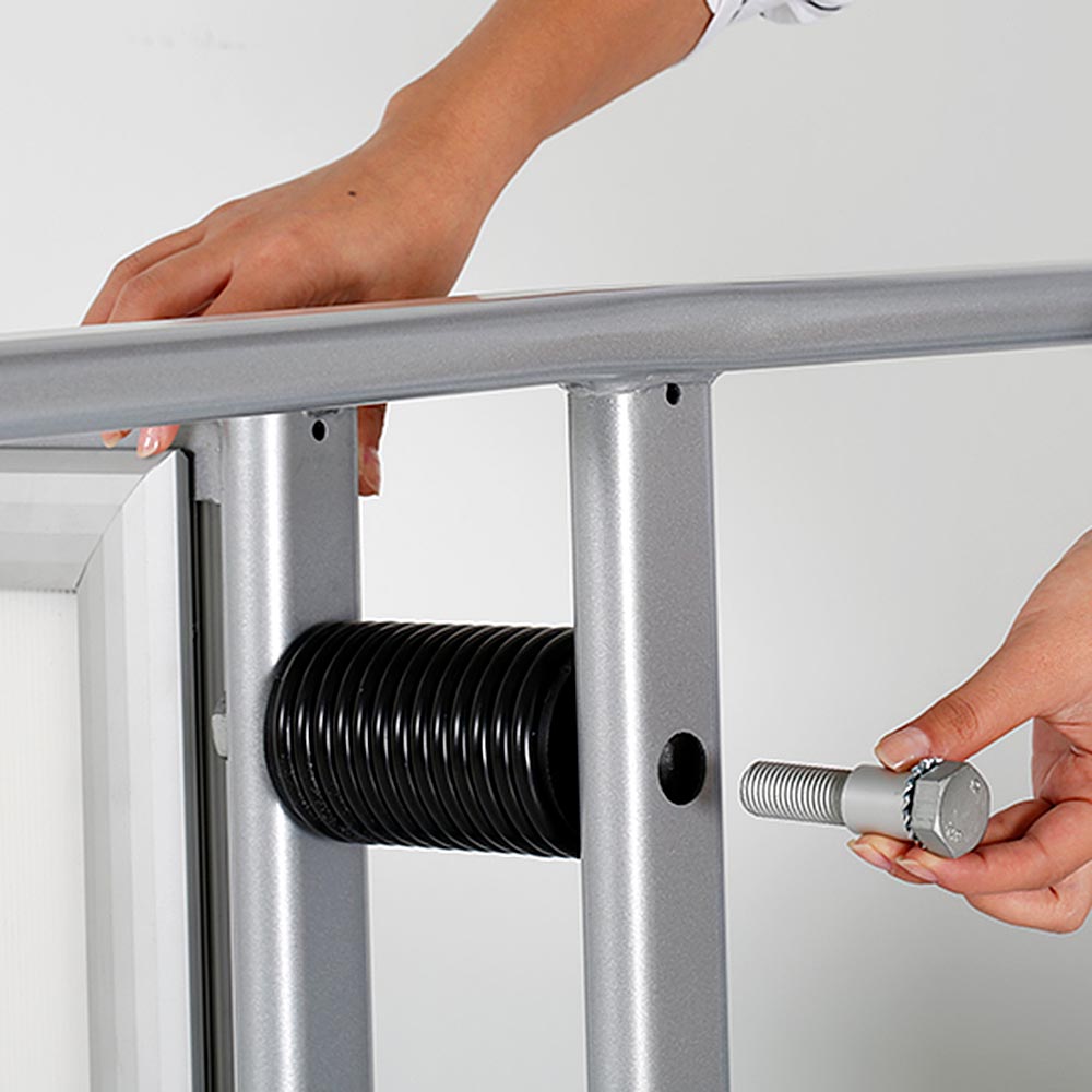 Kundenstopper, Wind-Line Basic, Silber
