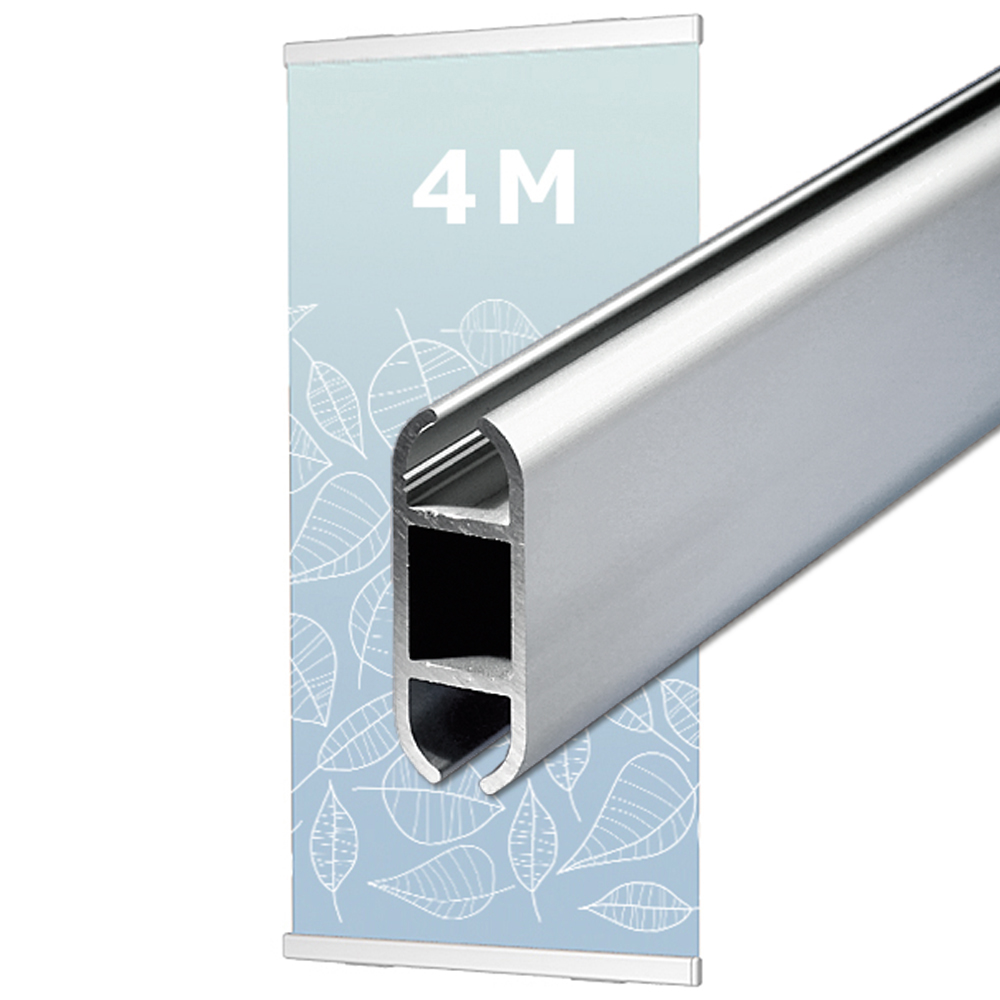 Bannerprofil, Draußen, Aluminium, Wandmontage