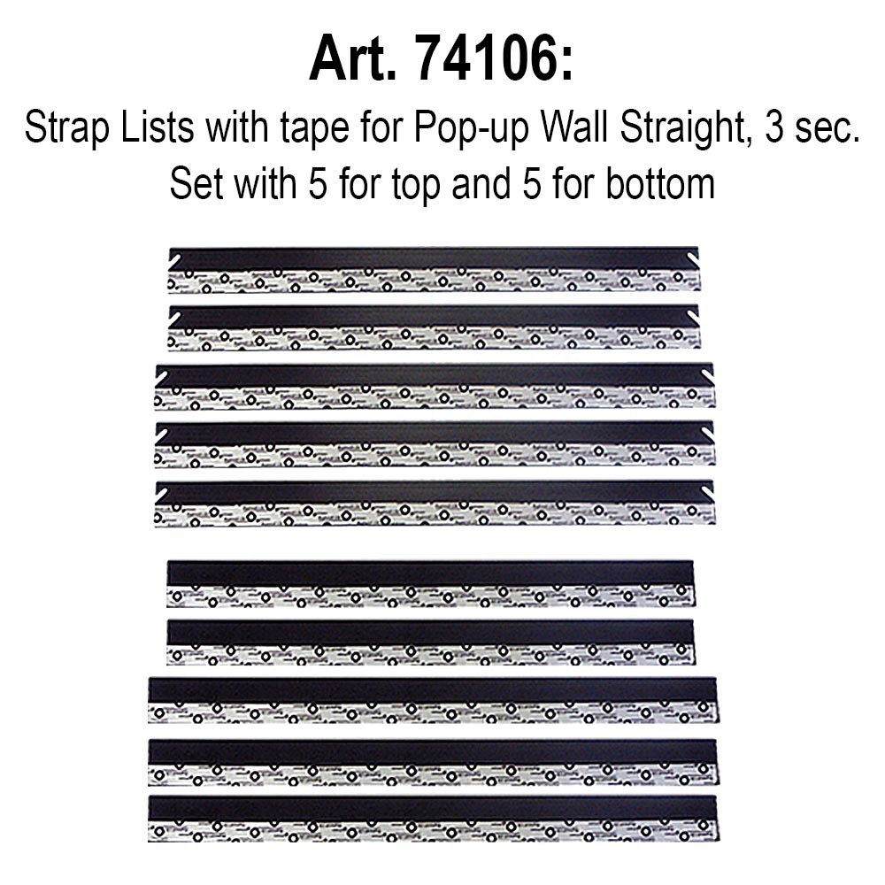 5 X Obere und Untere Riemen, Pop-Up Wall Straight, mit Clips