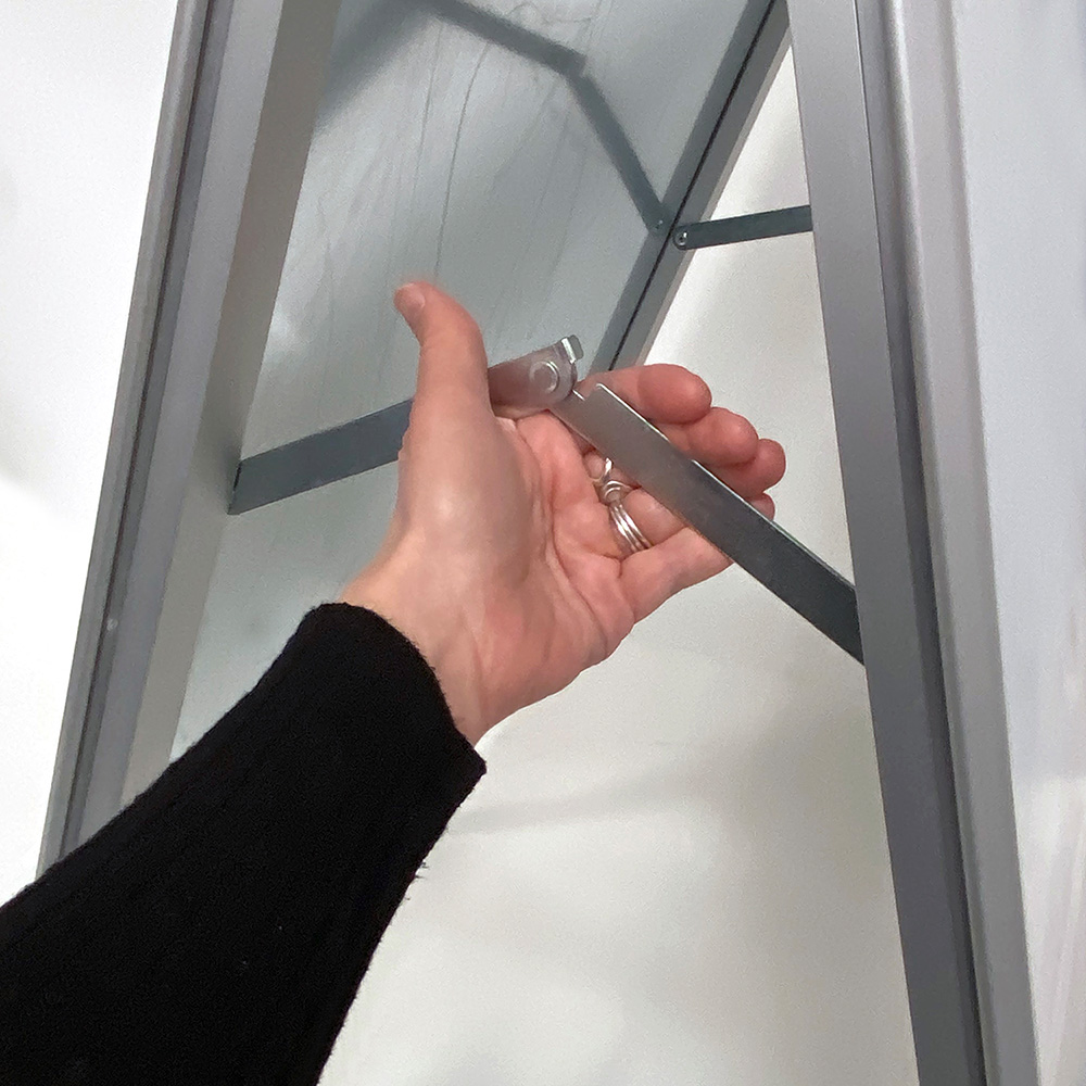 Kundenstopper, Alu-Line Rondo, Silber
