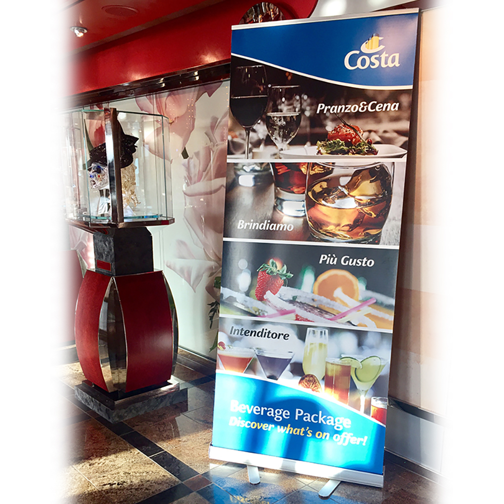 Roll-Up Basic, Basic, Einseitig, Aluminium, Silber