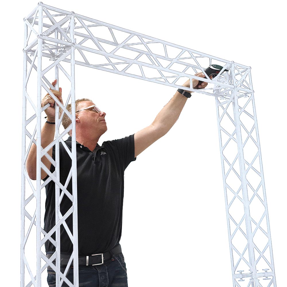 CROWN TRUSS 15 L-shape wall 3 x 3 m, Schwarz