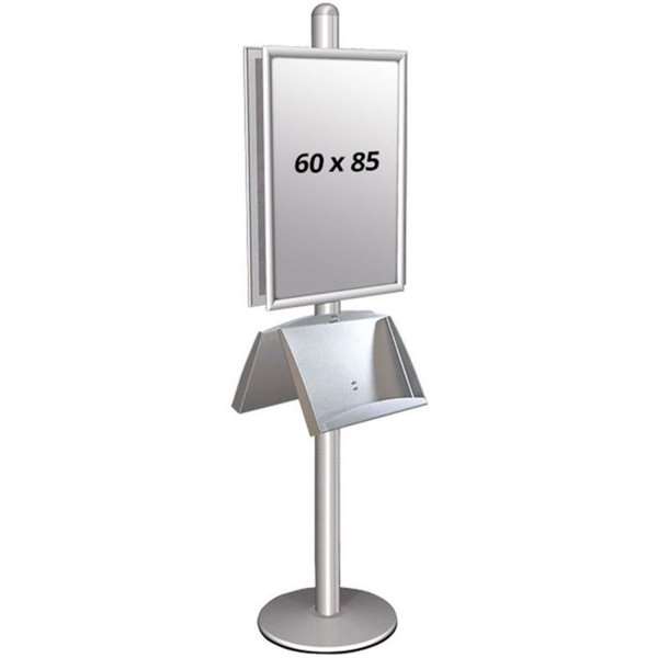 Infoständer, Multistand, Doppeltseitig, 4 Acrylregale, 2 Klapprahmen
