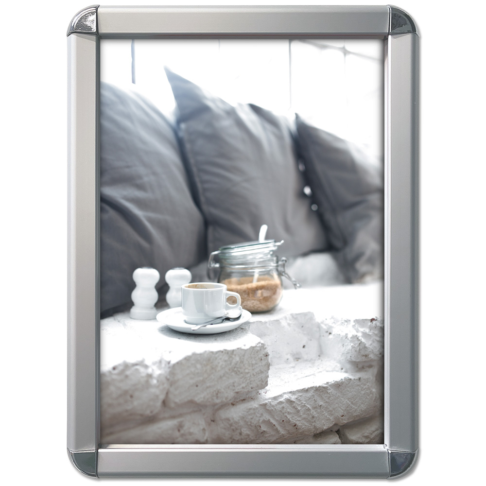 Klapprahmen, Rondo, Silber, 32 mm Aluminiumprofil