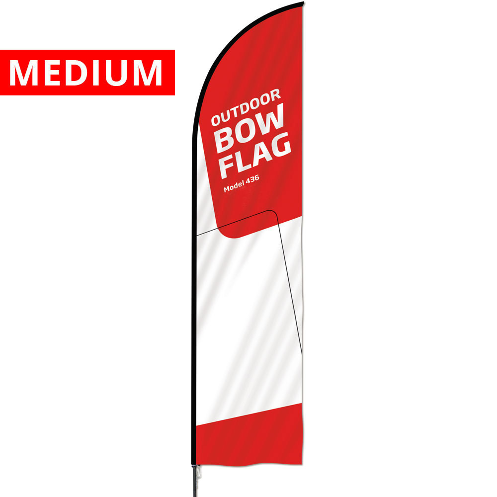 Beachflagge, Outdoor Bow Flag, Medium, Nur Stangensystem