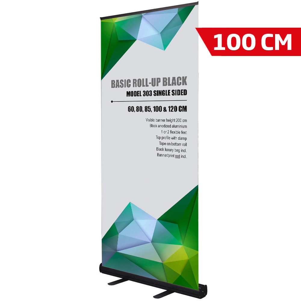 Roll-Up Kassette, Basic, Einseitig, Schwarz