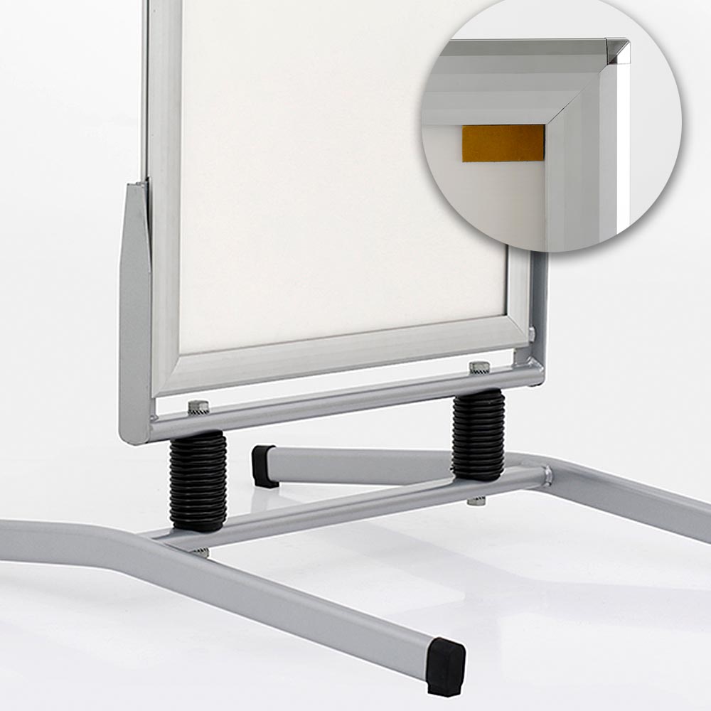 Kundenstopper, Wind-Line Basic, Silber