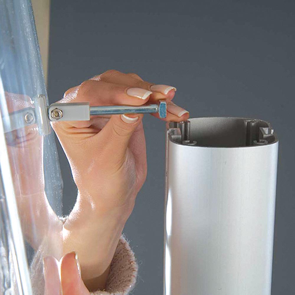 Infoständer mit Prospekthalter Multistand, Doppeltseitig, 8 X 25 mm Rahmen