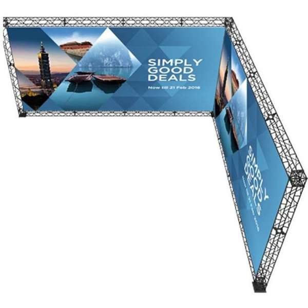CROWN TRUSS 15 L-shape wall 3 x 3 m, 500 x 500 cm