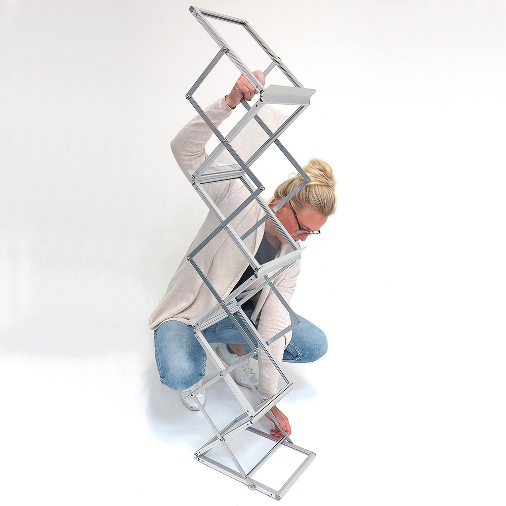 Prospektständer, Flex, Silber, 6 x A5