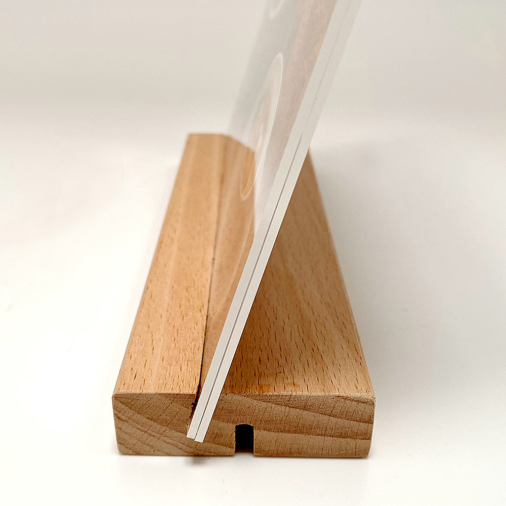 Tischaufsteller, Wood Block, Massivholz