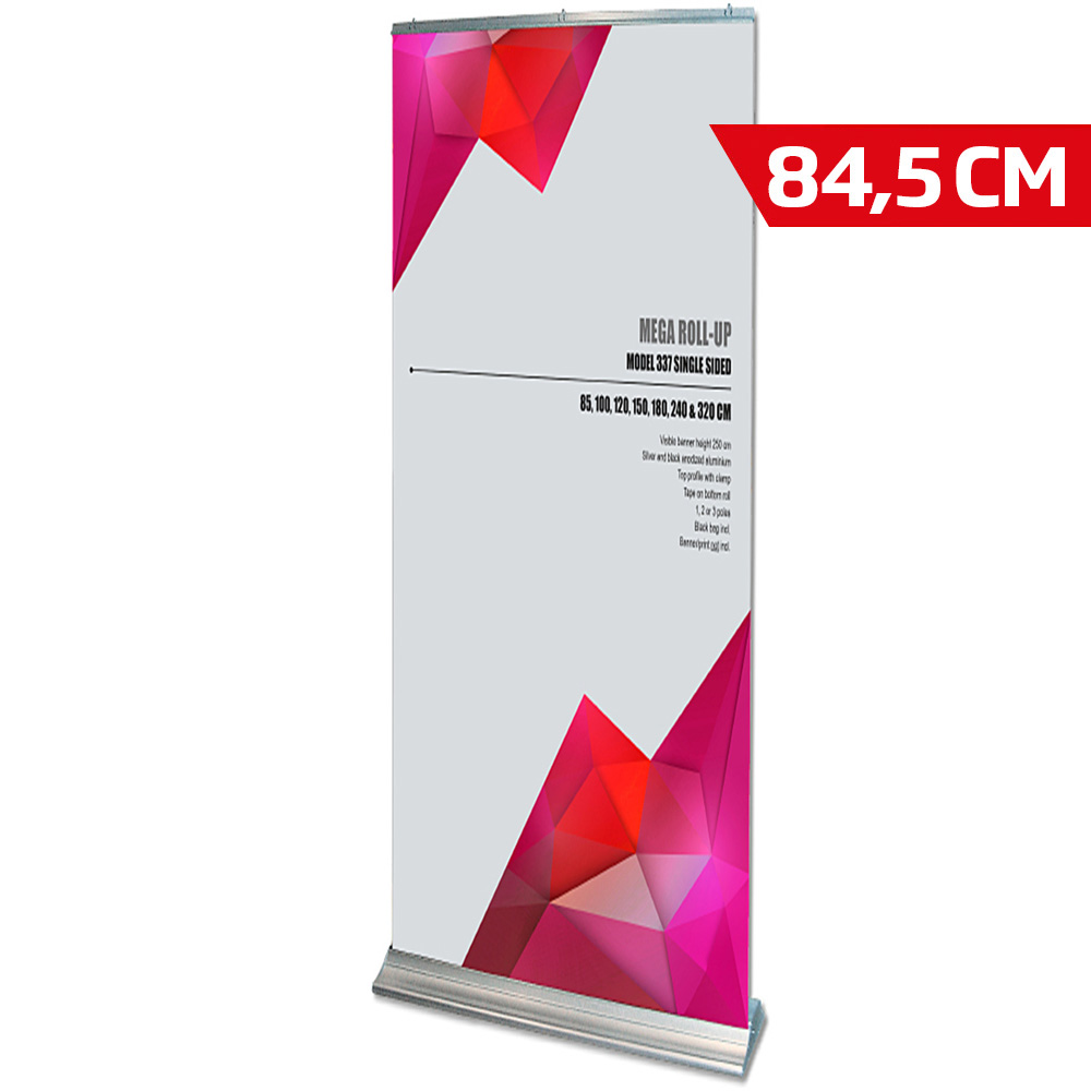 Roll-Up Basic, Mega, Einseitig, Silber