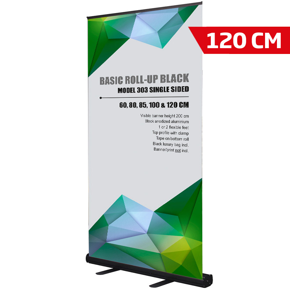 Roll-Up Kassette, Basic, Einseitig, Schwarz