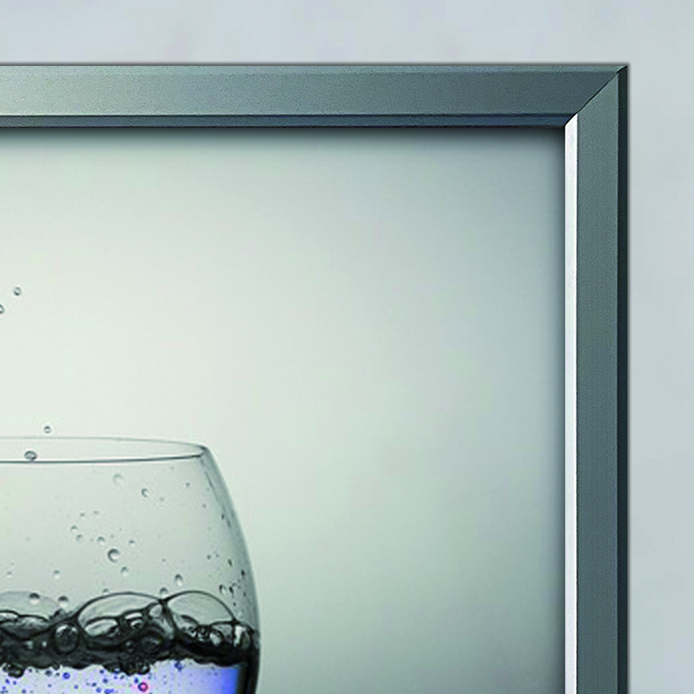 Klapprahmen, 20 mm Aluminium Flachprofil, Silber