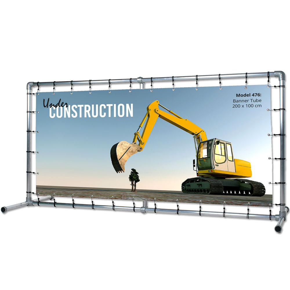 Bannerdisplay, Draußen, Banner Tube Freestanding, Aluminiumrohr 0.3 mm Ø 48 mm