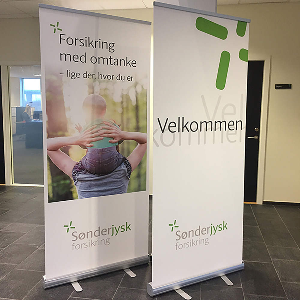 Roll-Up Kassette, Business, Einseitig, Aluminium, Inklusive Tasche