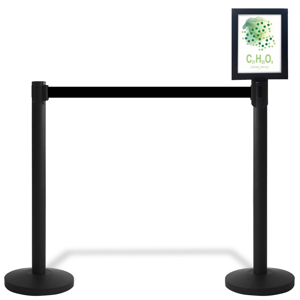Rahmen für Crowd Barrier Belt System (Slide-In), Schwarz