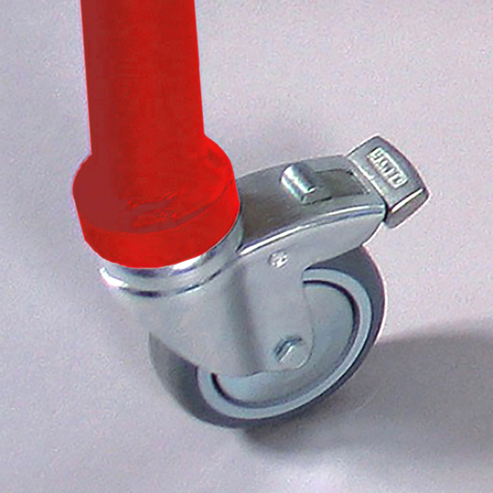 Kundenstopper mit Logoplatte und Rollen, New Gotik Lux, A1