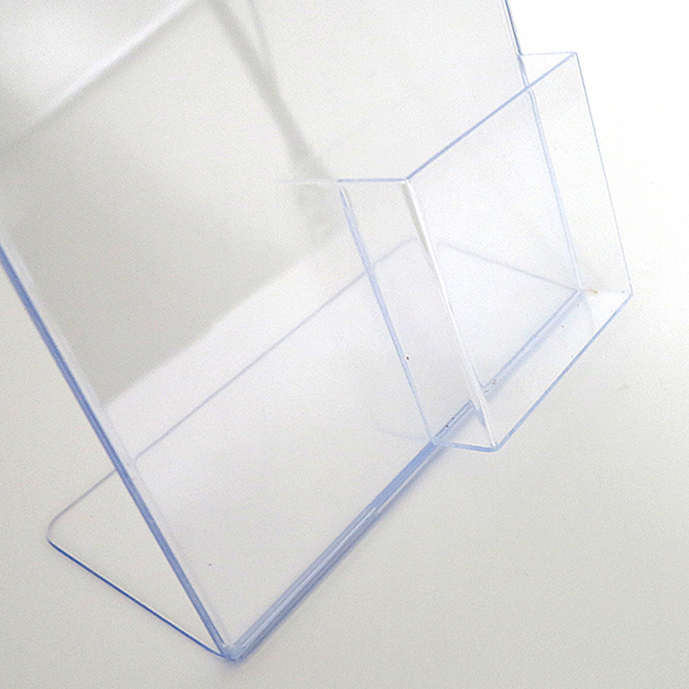 Tischaufsteller in L-Form mit Einlage Oben